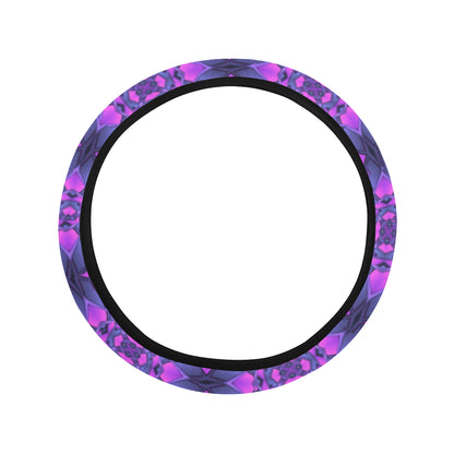 kaleidoscope Pattern Print Design Steering Wheel Cover with Elastic Edge