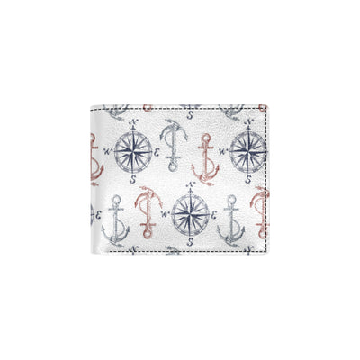 Anchor Pattern Print Design 06 Men's ID Card Wallet