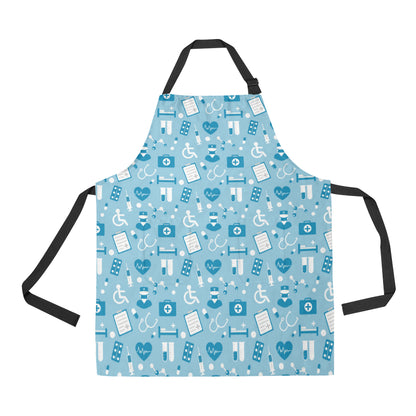 Medical Pattern Print Design 05 Apron with Pocket