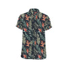 Bird Of Paradise Pattern Print Design BOP02 Men's Short Sleeve Button Up Shirt