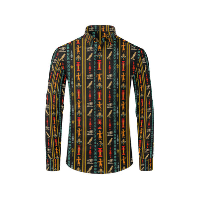 Eye of Horus Egypt Style Pattern Men's Long Sleeve Shirt