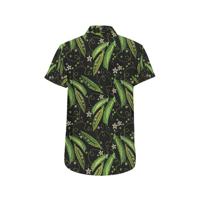 Peas Pattern Print Design A02 Men's Short Sleeve Button Up Shirt