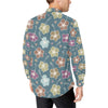 Hibiscus Pattern Print Design HB033 Men's Long Sleeve Shirt