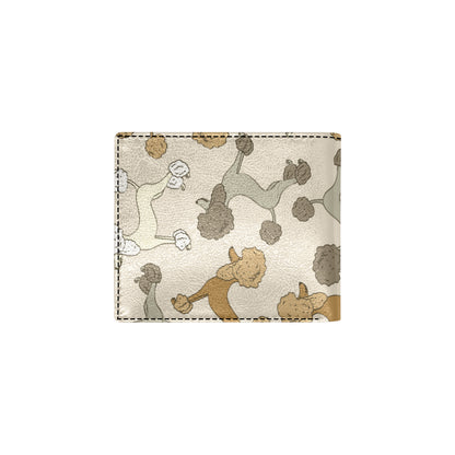 Poodle Pattern Print Design A01 Men's ID Card Wallet
