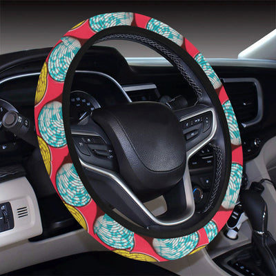 African Fashion Print Pattern Steering Wheel Cover with Elastic Edge