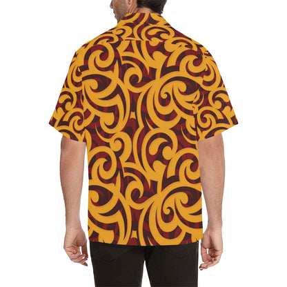Maori Pattern Print Design 02 Men's Hawaiian Shirt
