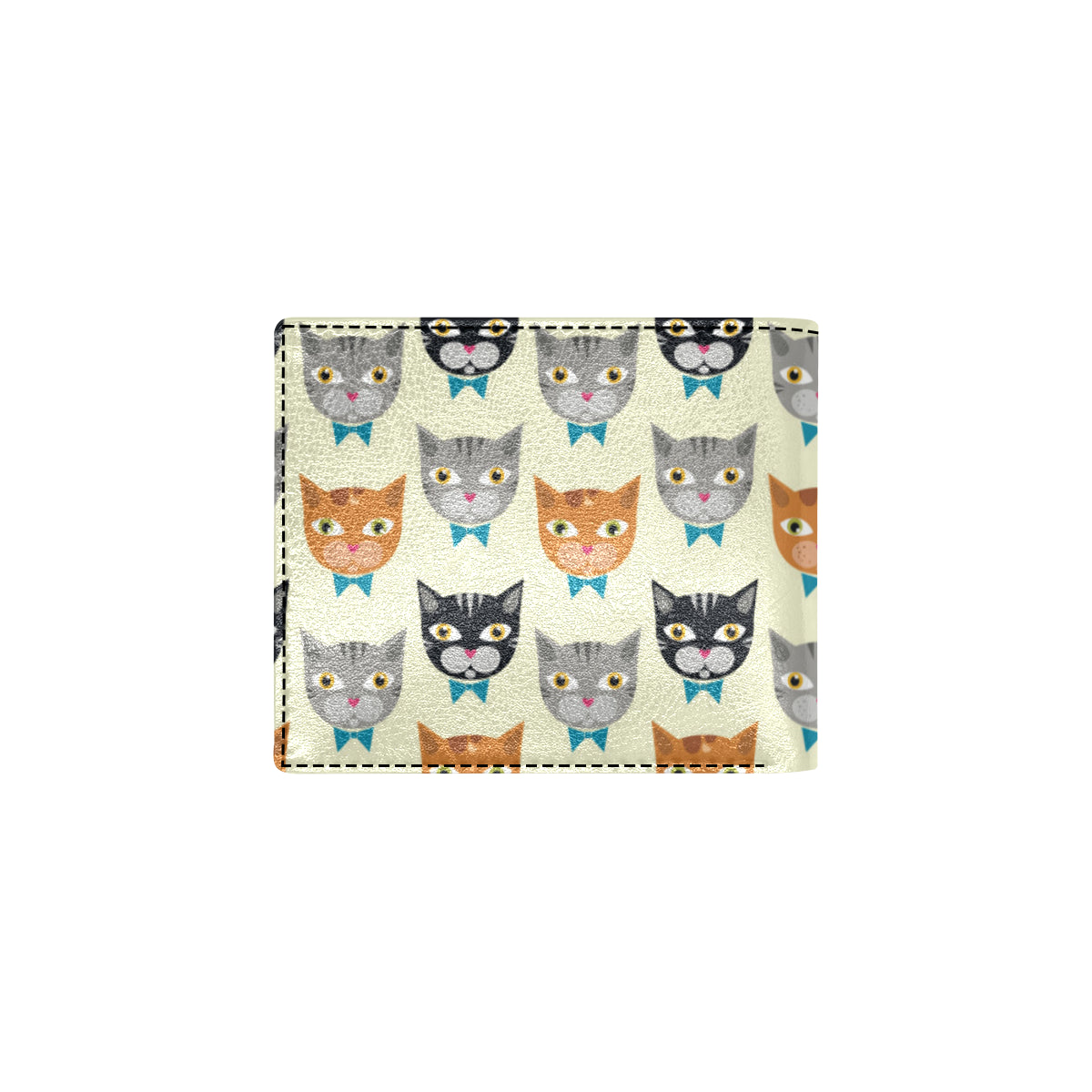Cat Pattern Print Design 05 Men's ID Card Wallet