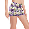 Lisianthus Pattern Print Design LT01 Yoga Shorts