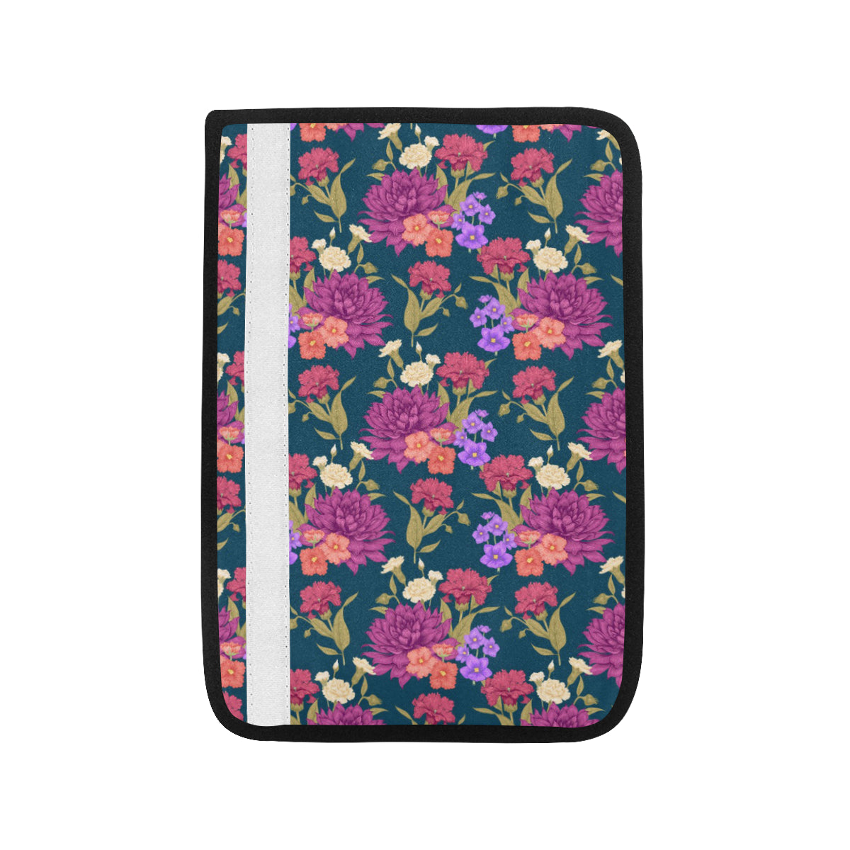 Dahlia Pattern Print Design DH01 Car Seat Belt Cover