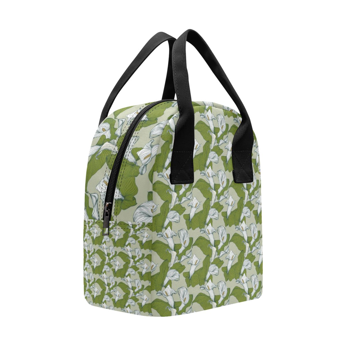 Lily Pattern Print Design LY08 Insulated Lunch Bag