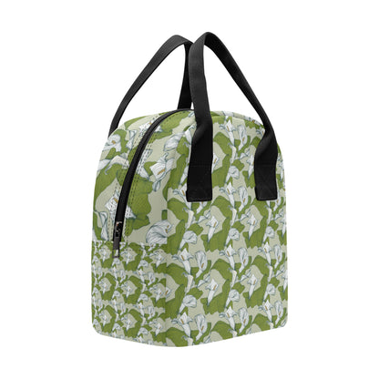 Lily Pattern Print Design LY08 Insulated Lunch Bag