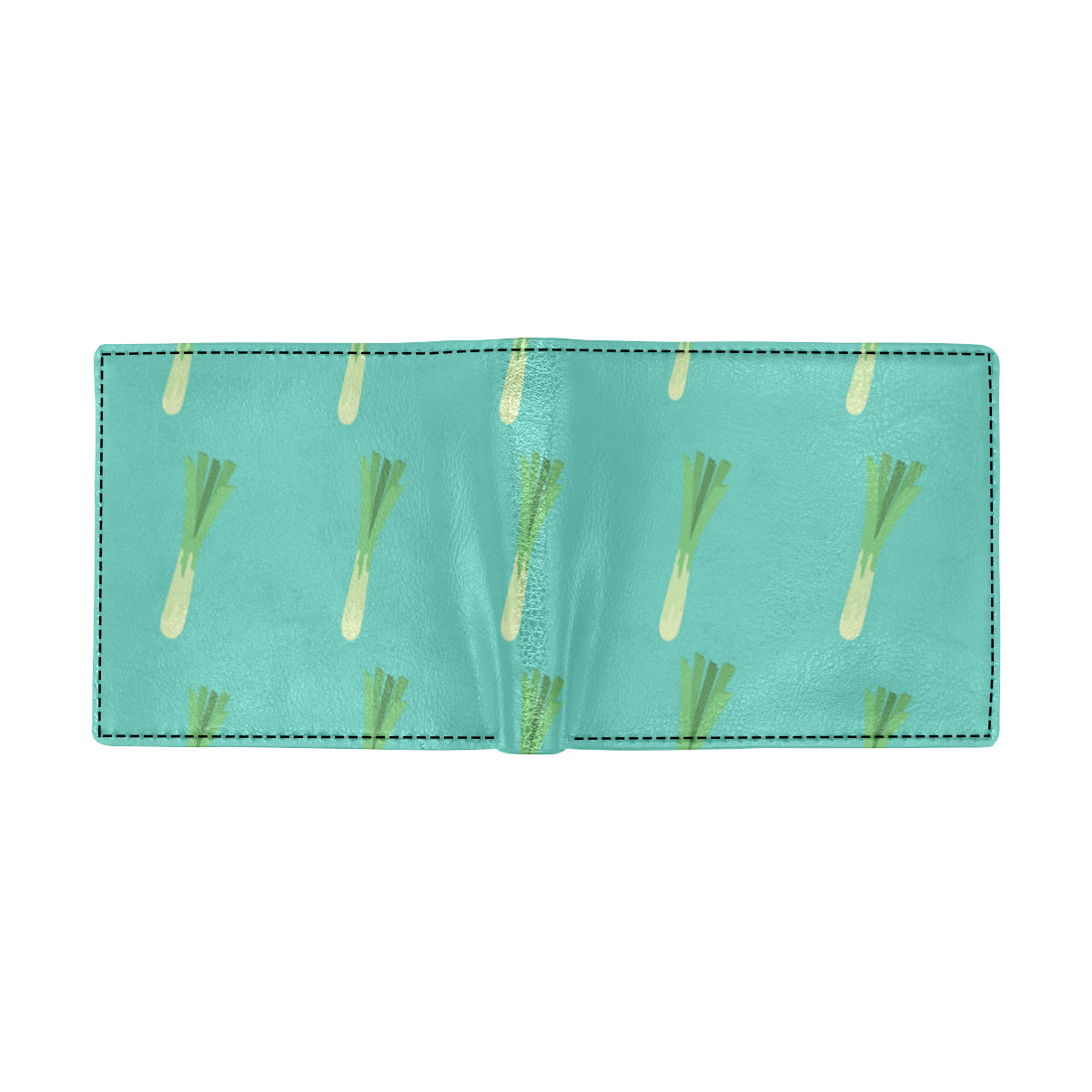 Leek Pattern Print Design 01 Men's ID Card Wallet