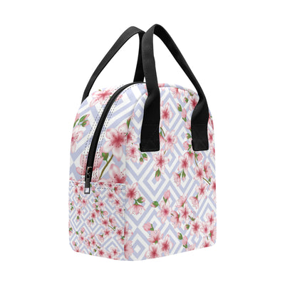 Cherry Blossom Pattern Print Design CB07 Insulated Lunch Bag