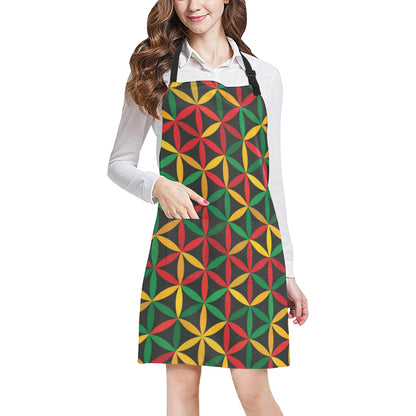 Rasta Pattern Print Design A04 Apron with Pocket