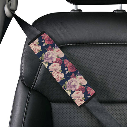 Peony Pattern Print Design PE03 Car Seat Belt Cover