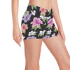 Lily Pattern Print Design LY02 Yoga Shorts