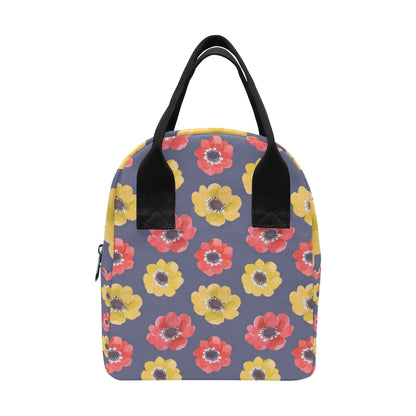 Anemone Pattern Print Design AM010 Insulated Lunch Bag