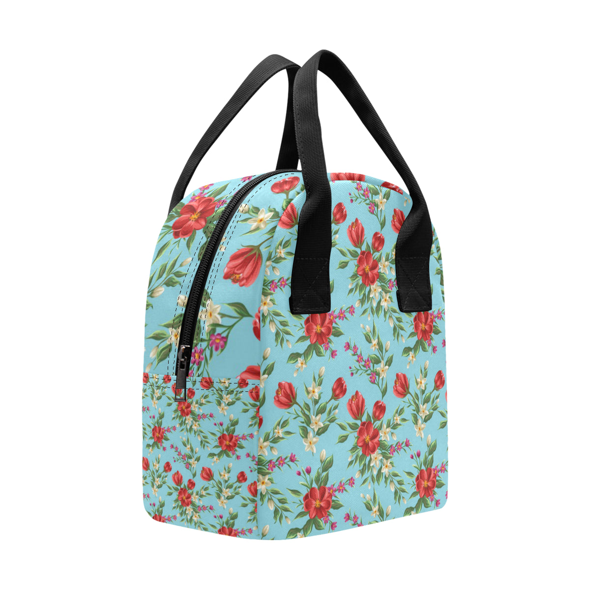 Summer Floral Pattern Print Design SF011 Insulated Lunch Bag