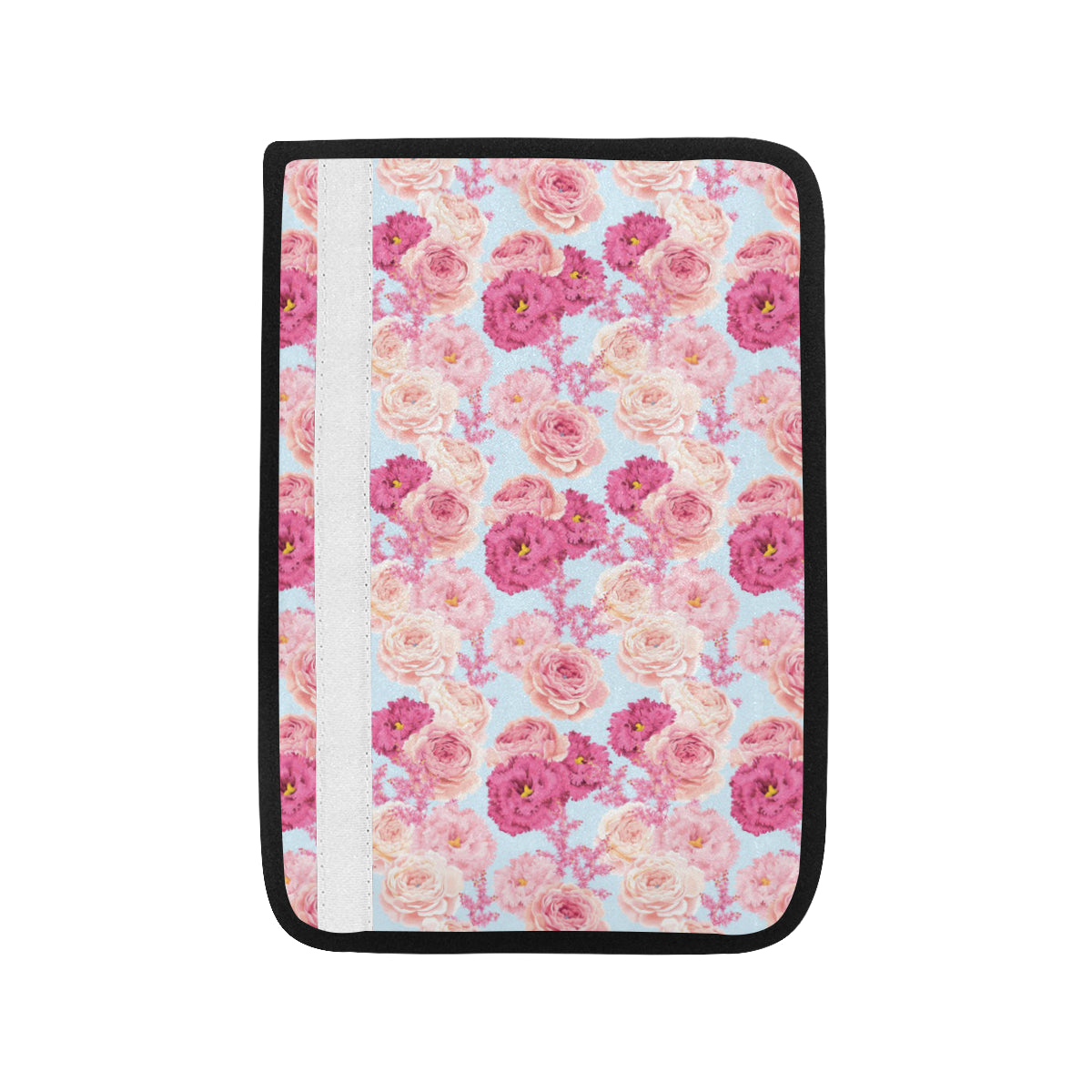 Lisianthus Pattern Print Design LT05 Car Seat Belt Cover