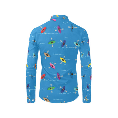 Kayak Pattern Print Design 03 Men's Long Sleeve Shirt