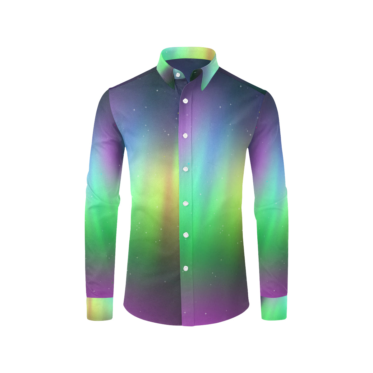 Aurora Borealis Pattern Print Design 03 Men's Long Sleeve Shirt