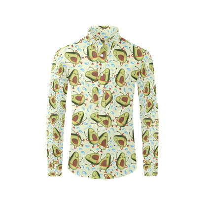 Avocado Pattern Print Design AC02 Men's Long Sleeve Shirt