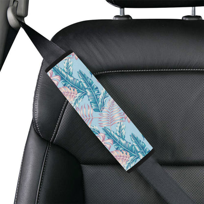 Tropical Flower Pattern Print Design TF01 Car Seat Belt Cover