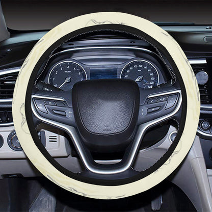 Palm Tree Pattern Print Design PT08 Steering Wheel Cover with Elastic Edge