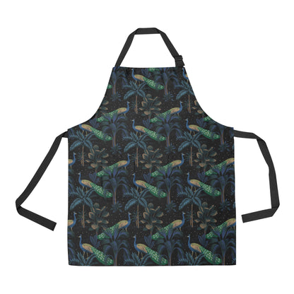 Rainforest Peacock Pattern Print Design A04 Apron with Pocket