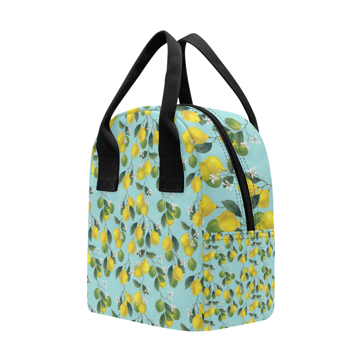 Lemon Pattern Print Design LM05 Insulated Lunch Bag