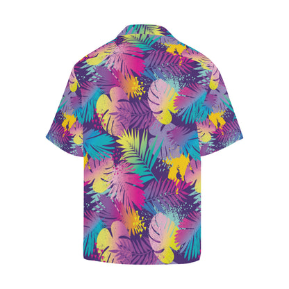 Palm Leaf Pattern Print Design A04 Men's Hawaiian Shirt