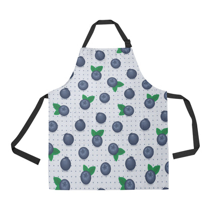 Blueberry Pattern Print Design BB02 Apron with Pocket