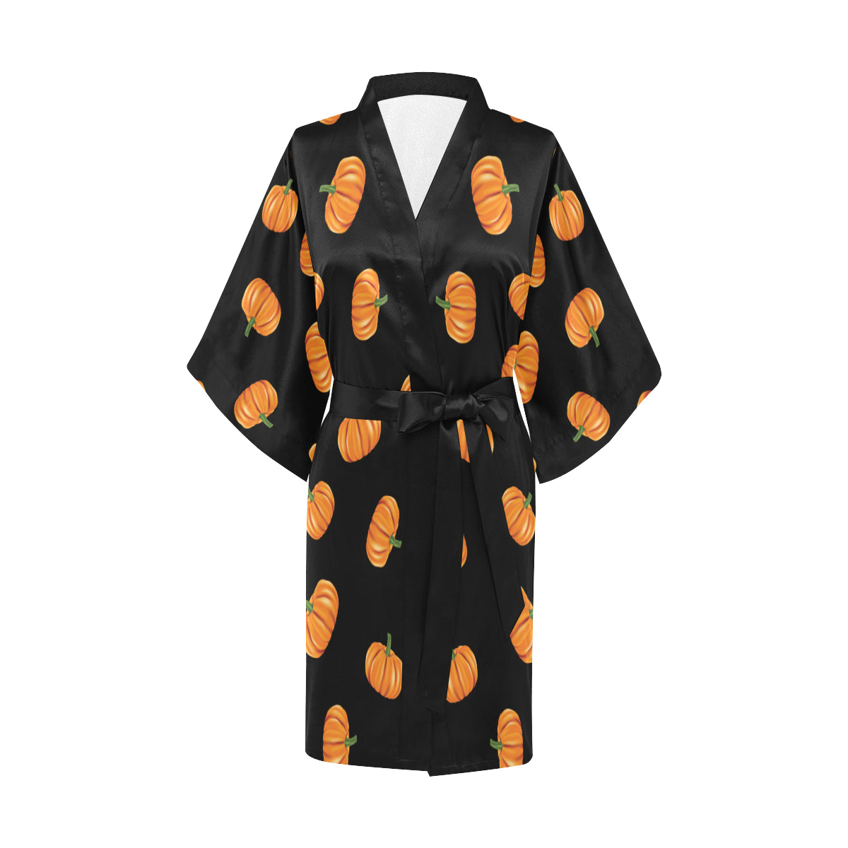 Pumpkin Pattern Print Design A05 Women's Short Kimono