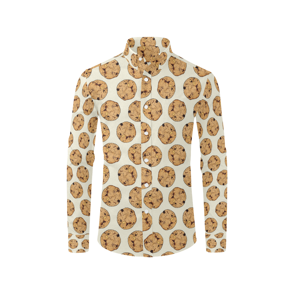 Cookie Pattern Print Design 05 Men's Long Sleeve Shirt