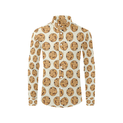 Cookie Pattern Print Design 05 Men's Long Sleeve Shirt