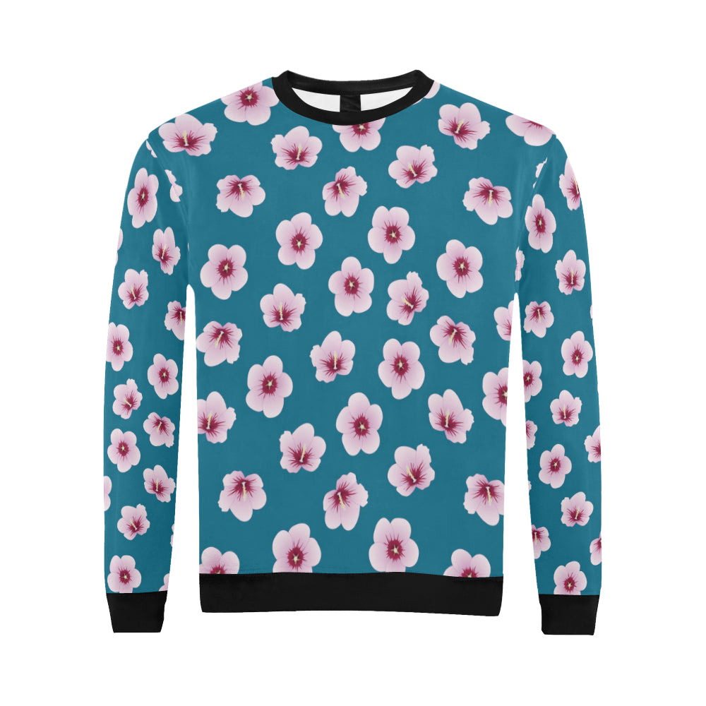 Cherry Blossom Pattern Print Design CB08 Men Long Sleeve Sweatshirt