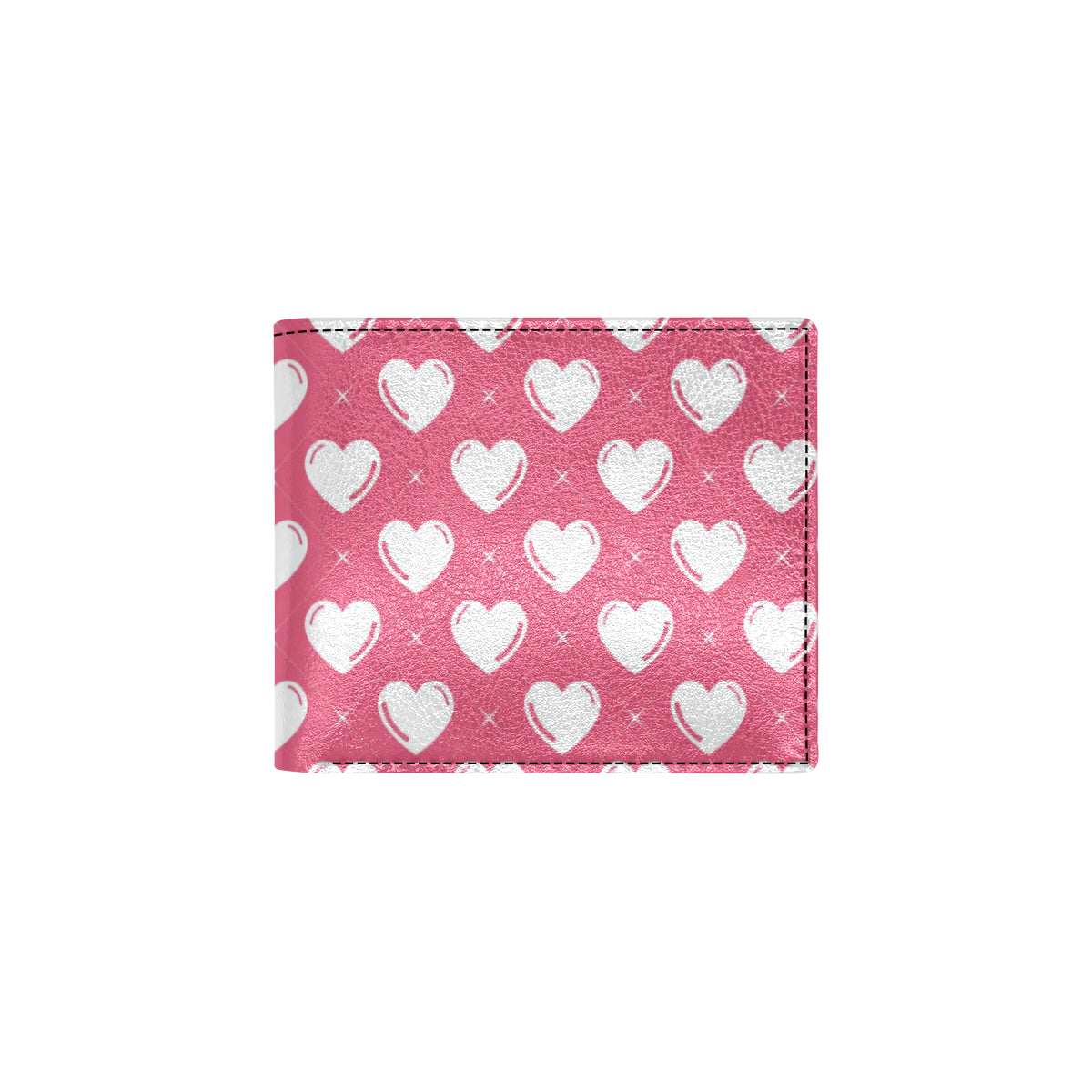 Heart Pattern Print Design HE07 Men's ID Card Wallet