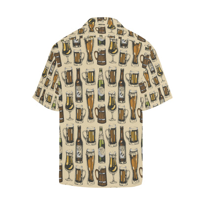 Beer Pattern Print Design 04 Men's Hawaiian Shirt