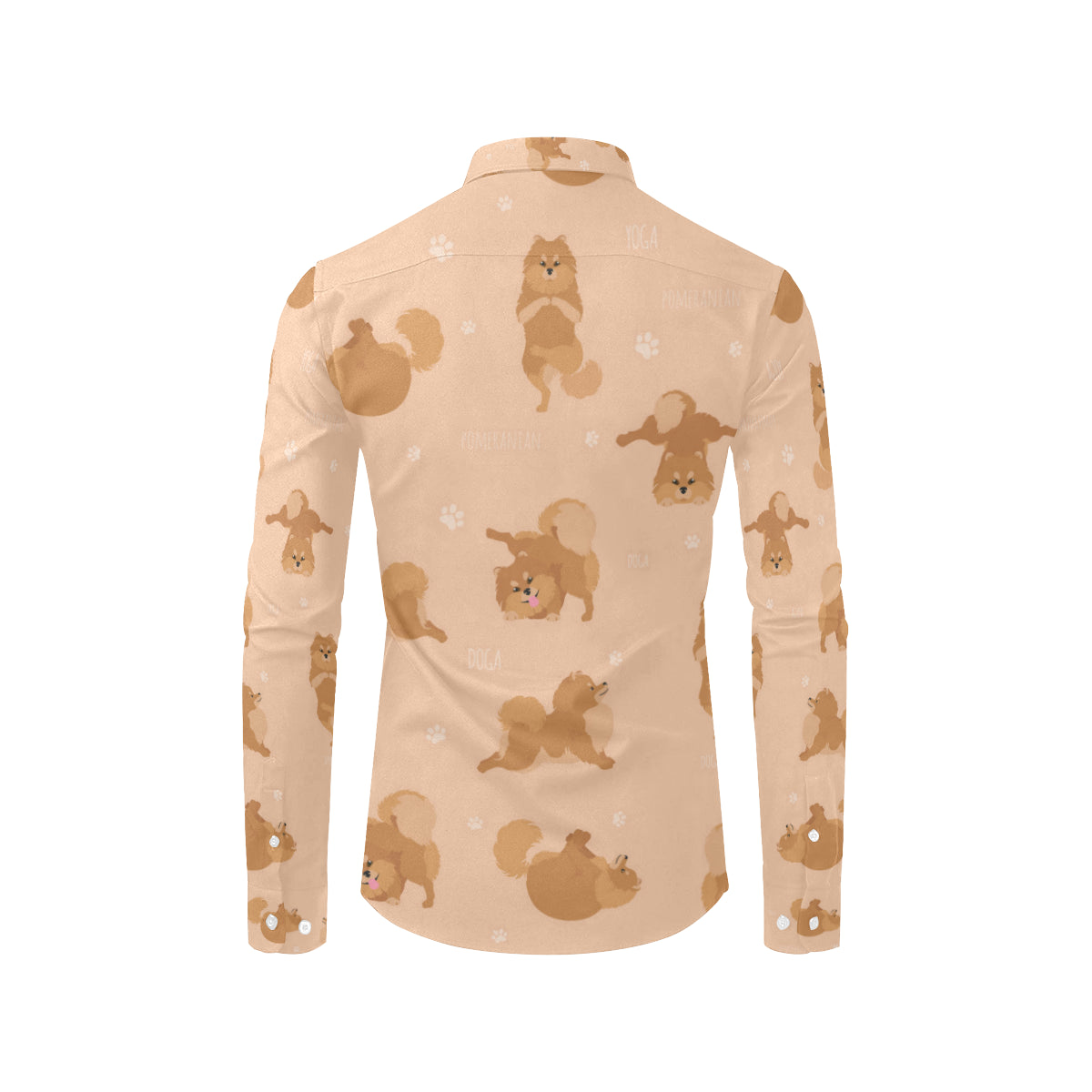 Pomeranians Pattern Print Design A06 Men's Long Sleeve Shirt