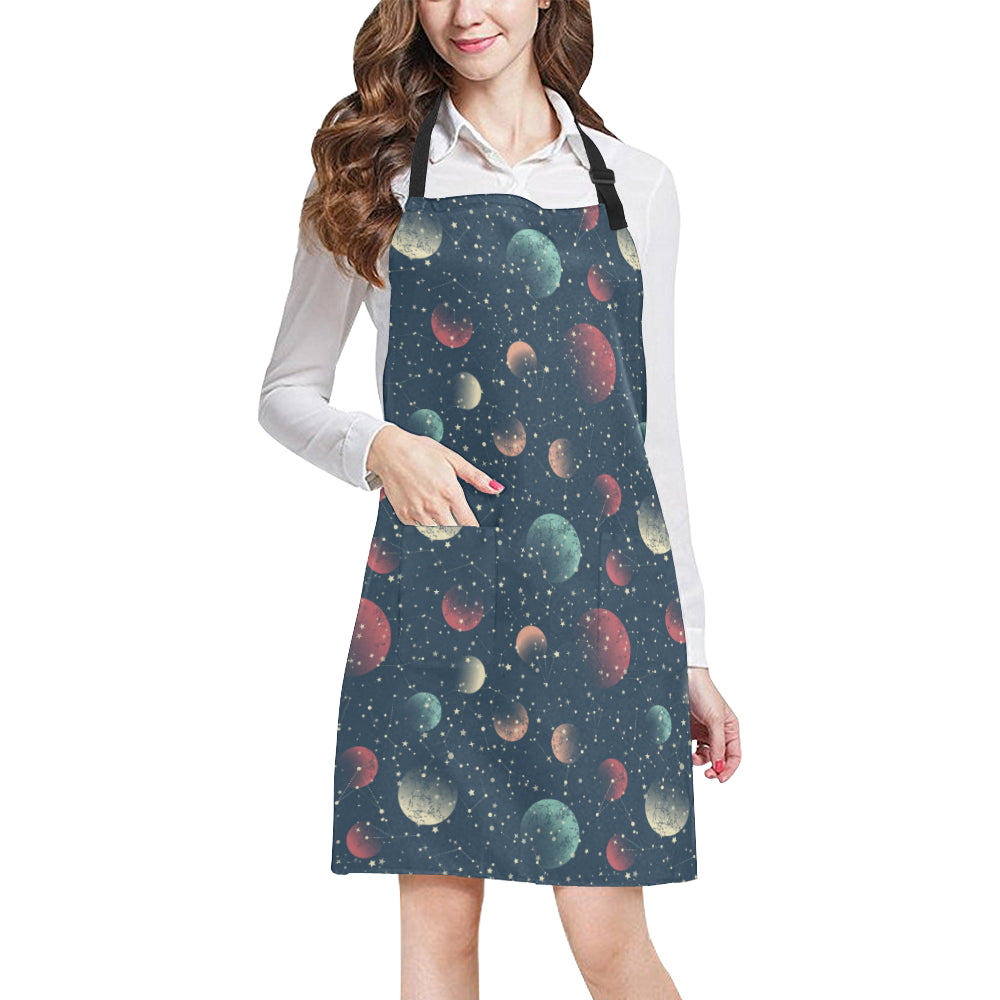 Cosmic Pattern Print Design 04 Apron with Pocket