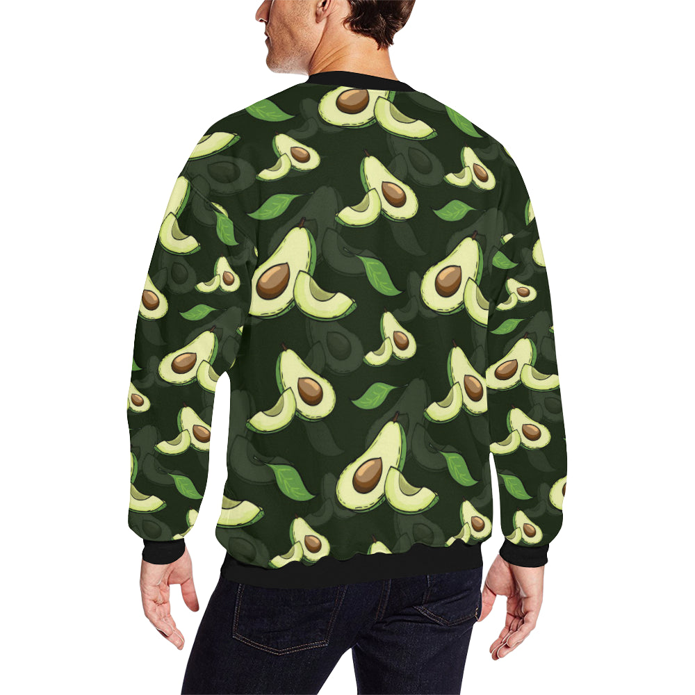 Avocado Pattern Print Design AC07 Men Long Sleeve Sweatshirt
