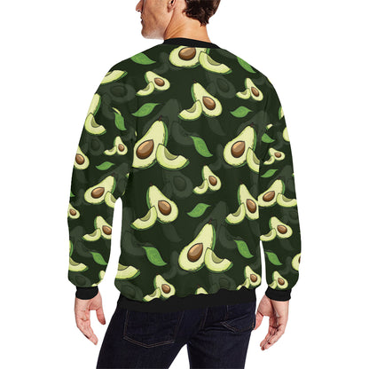 Avocado Pattern Print Design AC07 Men Long Sleeve Sweatshirt