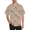 Dachshund Pattern Print Design 03 Men's Hawaiian Shirt