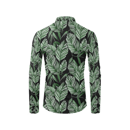 Palm Leaves Pattern Print Design PL09 Men's Long Sleeve Shirt