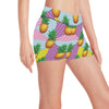 Pineapple Pattern Print Design PP05 Yoga Shorts