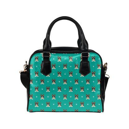 Basenji Pattern Print Design 03 Shoulder Handbag