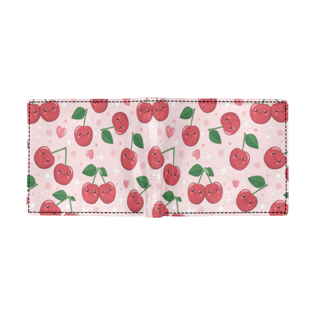 Cherry Pattern Print Design CH02 Men's ID Card Wallet