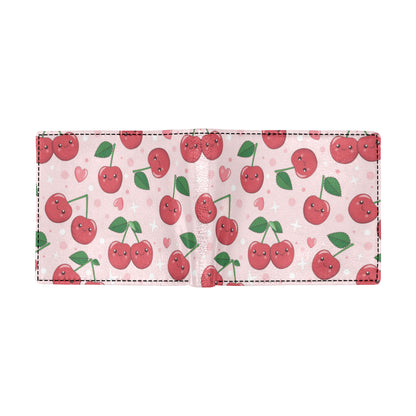 Cherry Pattern Print Design CH02 Men's ID Card Wallet