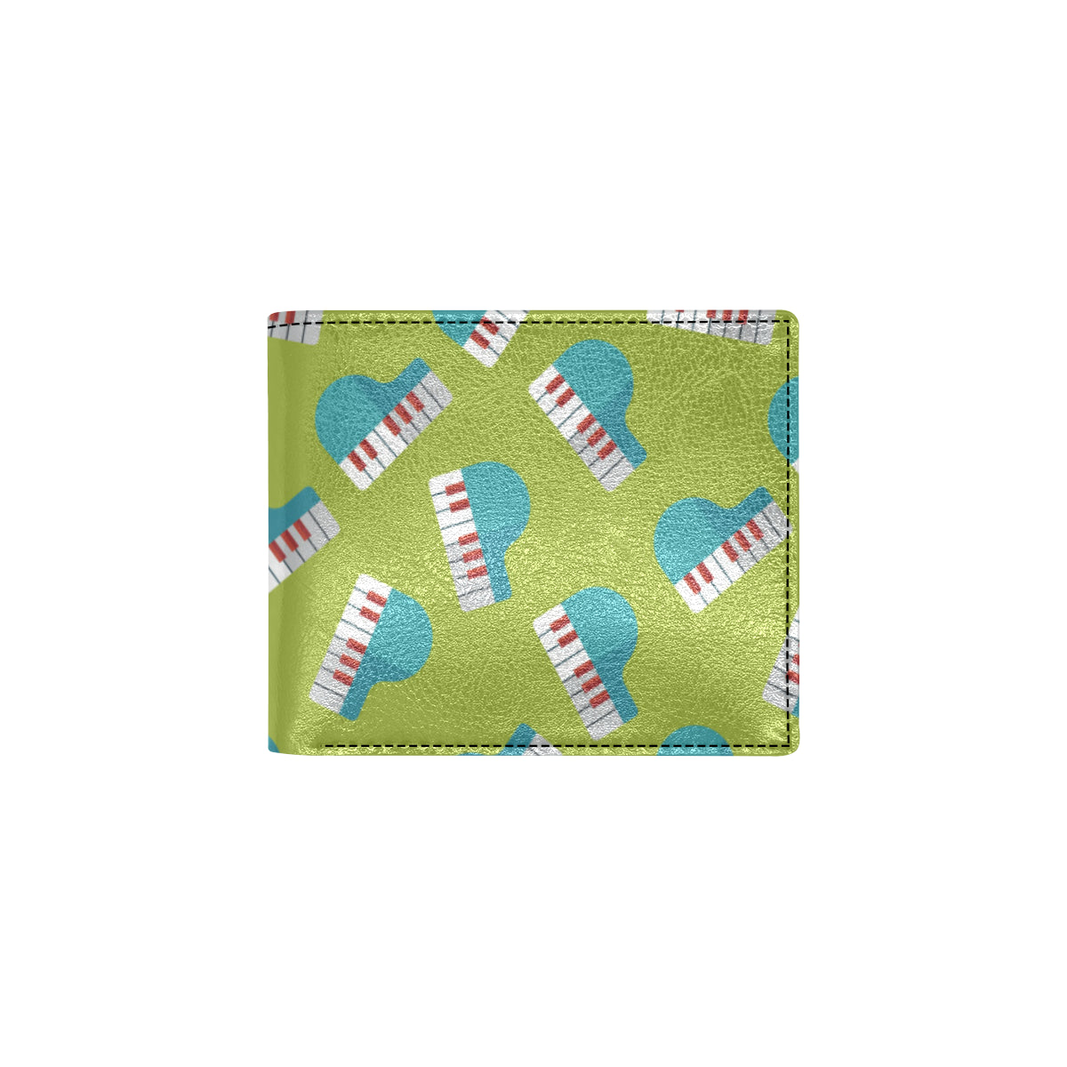 Piano Pattern Print Design 03 Men's ID Card Wallet