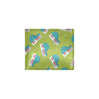 Piano Pattern Print Design 03 Men's ID Card Wallet